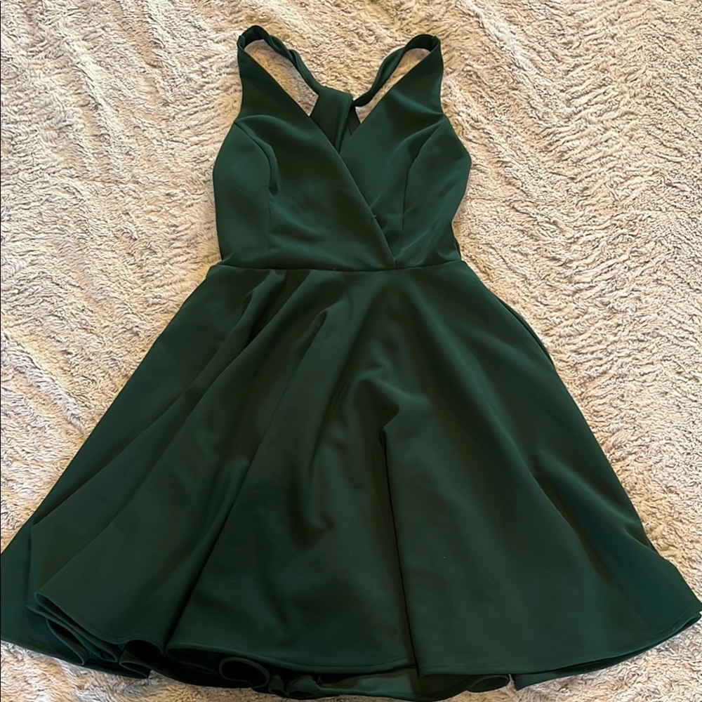 Lulu's Green Halter A-Line Sundress